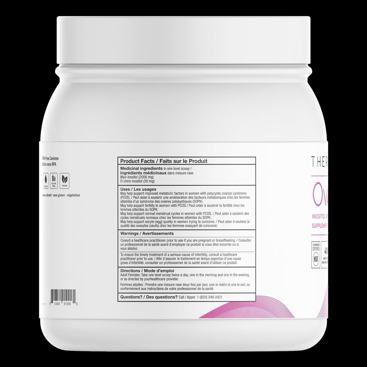 Myo-Inositol & D-Chiro Inositol Powder for PCOS - 90 Day Supply - Optimal 40:1 Ratio - Fertility & Menstrual Health for Women
