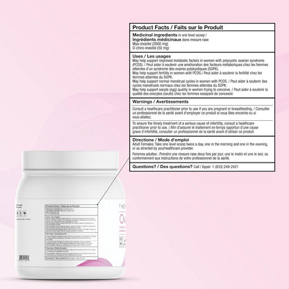 Myo-Inositol & D-Chiro Inositol Powder for PCOS - 90 Day Supply - Optimal 40:1 Ratio - Fertility & Menstrual Health for Women